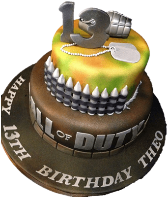 Bolo Call of duty 13 anos